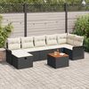 vidaXL Tuin Sofa Set 8 pcs Zwart poly rattan