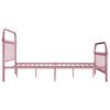 vidaXL Bedframe metaal roze 140x200 cm