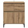 vidaXL Dressoir Artisan Eiken 60 x 35 x 70 cm Gemonteerd hout en ijzer