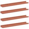 vidaXL Wandplank 4 st Rood 60 x 9 x 3 cm Bewerkt hout