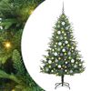 vidaXL Artificial Pre-lit Kerstboom met Ballenset Groen 180 cm