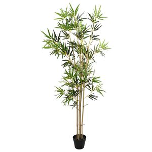 vidaXL Nepp Bambo Boom Groen 75,5 x 18 x 175 cm Stof en Bamboe