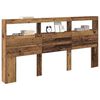 vidaXL Hoofdbord met plank Oud Hout 200 x 17 x 102 cm Bewerkt hout