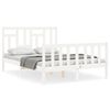 vidaXL Bedframe zonder matras massief grenenhout wit 120x200 cm