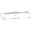 vidaXL Bedframe metaal wit 75 x 190 cm