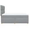 vidaXL Boxspring met matras stof lichtgrijs 140x190 cm