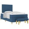 vidaXL Boxspring bed met kussen met hoofdeinde Blauw 190 x 120 cm Stof