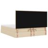 vidaXL Ottoman bed met matras 160x200cm stof crèmekleurig