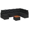 vidaXL Tuinbankenset 9 st Zwart poly rattan