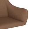vidaXL Eetkamerstoelen draaibaar 4 st stof bruin