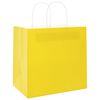 vidaXL Papieren zakken 250 st met hengsels 26x17x25 cm geel