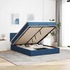 vidaXL Bed met matras 140x190 cm stof blauw