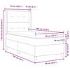 vidaXL Boxspringbed met matras met LED Zwart 90 x 190 cm Fluweel