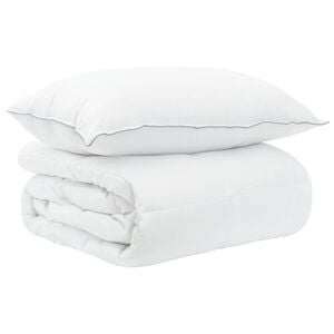 vidaXL Dekbedset 2 st 135 x 200 cm Winter Bamboe Wit