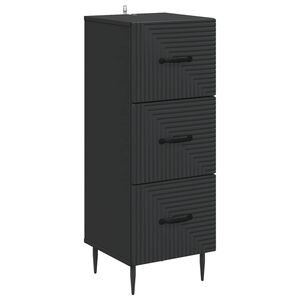 vidaXL Ladenkast Zwart 33 x 34,5 x 89,5 cm Bewerkt hout