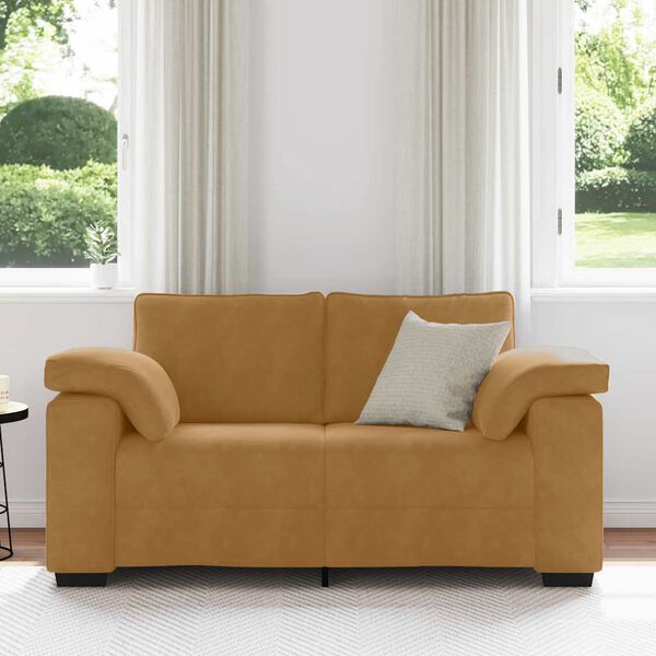 vidaXL Loveseat Sofa Bruin 120 cm Fluweel