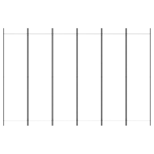 vidaXL Kamerscherm met 6 panelen 300x200 cm stof wit