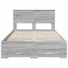 vidaXL Bedframe met hoofdeinde Grijs Sonoma 120 x 200 cm Bewerkt hout