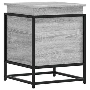 vidaXL Opbergbox met deksel 40x40x51,5 cm bewerkt hout grijs sonoma