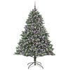 vidaXL Kunstkerstboom met 300 LED Groen 180 cm PVC en Plastic en Staal