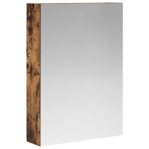 vidaXL Badkamer spiegelkast met plank Gerookt eiken 50 x 14,5 x 70 cm