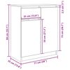 vidaXL Dressoir met lade 71x35x84 cm spaanplaat oud hout