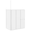 vidaXL Badwand L-vormig 4 panelen inklapbaar 70x120x137 cm