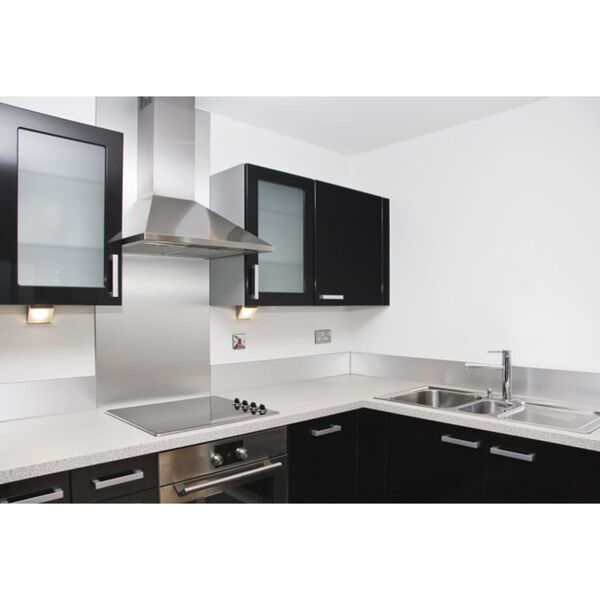 Nordlinger Spatwand 60x70cm roestvrij staal zilverkleurig