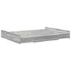 vidaXL Opbergbedframe met lade Grijs Sonoma 150 x 200 cm Bewerkt hout