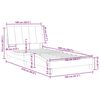 vidaXL Bedframe zonder matras "Hanko" fluweel roze 100x200 cm