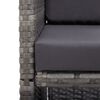 vidaXL 17-delige Tuinset met kussens poly rattan grijs