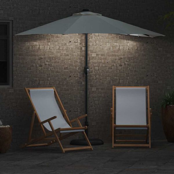 vidaXL Tuinparasol Zand 294 x 150 x 223 cm Polyester en staal
