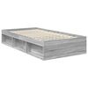 vidaXL Bedframe Grijs Sonoma 100 x 200 cm Massief grenenhout