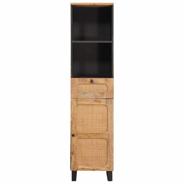 vidaXL Badkamerkast Bruin 38 x 33 x 160 cm Massief Mango Hout