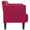 vidaXL Loveseat bank wijnrood 111 cm fluweel