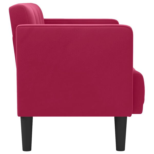 vidaXL Loveseat bank wijnrood 111 cm fluweel