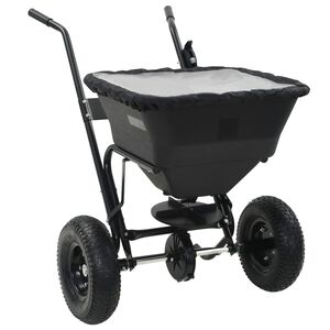 vidaXL Strooiwagen duwmodel 45 L 106x73x76 cm PVC en staal