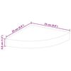 vidaXL Hoekwandschap 25x25x3,8 cm MDF betongrijs