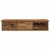 vidaXL Wandkast 88x26x18,5 cm bewerkt hout oud houtkleurig