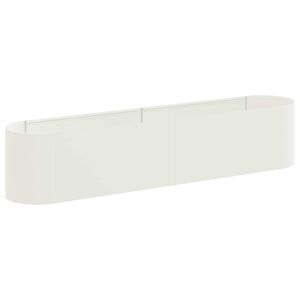 vidaXL Verhoogd Tuinbed Wit 200 x 40 x 40 cm