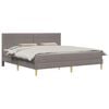 vidaXL Bedframe met matras Taupe 200 x 200 cm Polyester