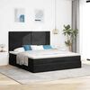 vidaXL Ottoman bed met matrassen 180x200cm fluweel zwart