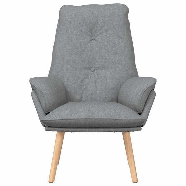 vidaXL Fauteuil Lichtgrijs 69 x 74 x 93 cm Sherpa Stof