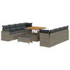 vidaXL Tuinbankenset 11 st Grijs poly rattan