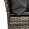 vidaXL 4-delige Loungeset met kussens poly rattan grijs