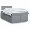 vidaXL Boxspring met matras stof lichtgrijs 120x190 cm