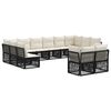 vidaXL Tuinbankenset 12 st Zwart poly rattan