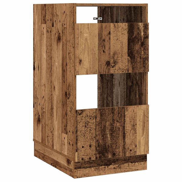 vidaXL Wasmeubel met opslag Oudhout 50 x 68 x 102 cm Bewerkt hout