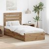 vidaXL Bedframe met lade met hoofdeinde met opslag Bewerkt hout