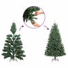 vidaXL Slanke Kerstboom Groen 180 cm PVC en massief dennenhout